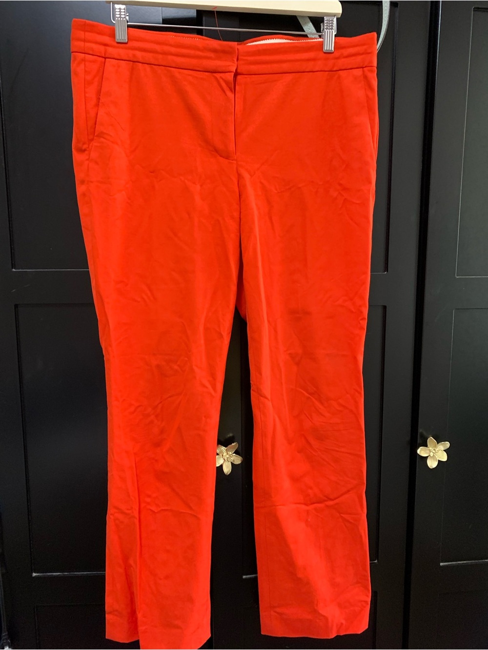 J. Crew Women's chinos Pants Cotton Red colorful business casual fall